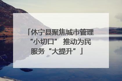 休宁县聚焦城市管理“小切口” 推动为民服务“大提升”