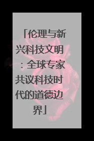 伦理与新兴科技文明：全球专家共议科技时代的道德边界