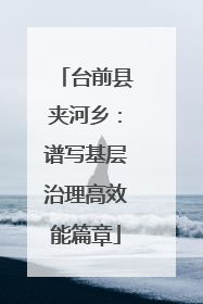 台前县夹河乡：谱写基层治理高效能篇章