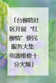 台柳路社区开展“红柳情”便民服务大集 电器维修十分火爆