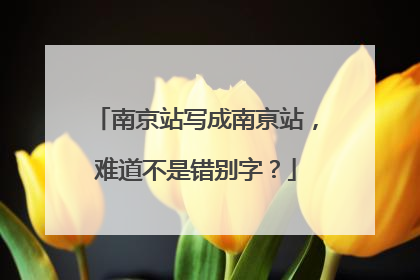 南京站写成南亰站，难道不是错别字？