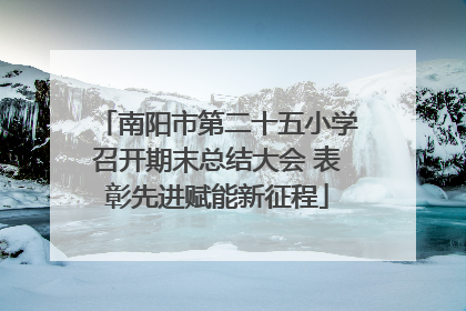 南阳市第二十五小学召开期末总结大会 表彰先进赋能新征程