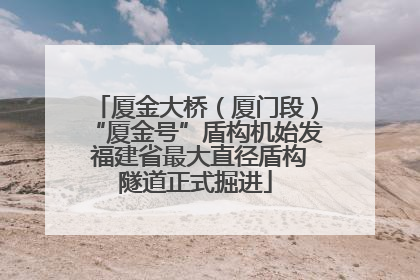 厦金大桥（厦门段）“厦金号”盾构机始发 福建省最大直径盾构隧道正式掘进