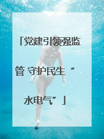 党建引领强监管 守护民生“水电气”
