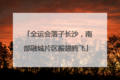 全运会落子长沙，南部融城片区振翅腾飞