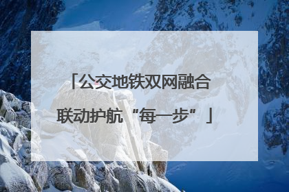 公交地铁双网融合 联动护航“每一步”