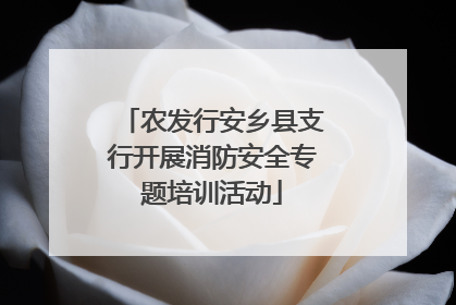 农发行安乡县支行开展消防安全专题培训活动