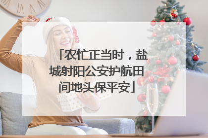 农忙正当时，盐城射阳公安护航田间地头保平安