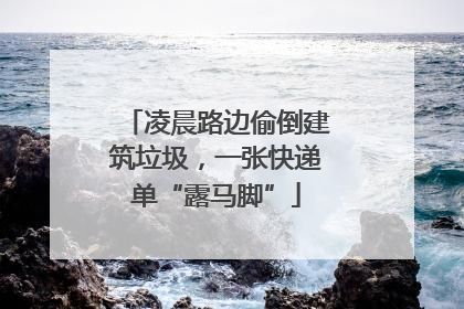 凌晨路边偷倒建筑垃圾，一张快递单“露马脚”