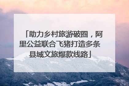 助力乡村旅游破圈，阿里公益联合飞猪打造多条县域文旅爆款线路