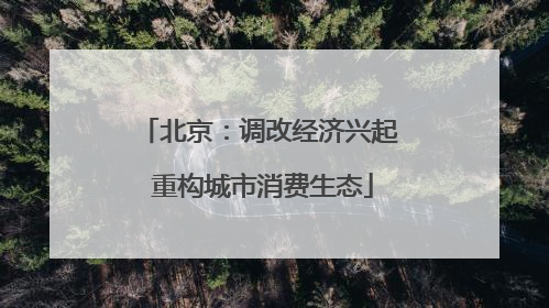 北京：调改经济兴起 重构城市消费生态