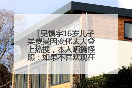 吴镇宇16岁儿子吴费曼因变化太大登上热搜，本人晒搞怪照：如果不喜欢现在的我可以离开