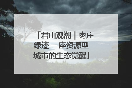 君山观潮｜枣庄绿迹 一座资源型城市的生态觉醒