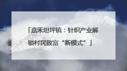 嘉禾坦坪镇：针织产业解锁村民致富“新模式”