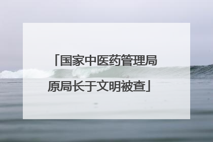 国家中医药管理局原局长于文明被查