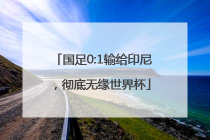 国足0:1输给印尼，彻底无缘世界杯
