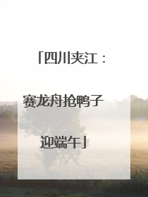四川夹江：赛龙舟抢鸭子迎端午