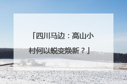四川马边：高山小村何以蜕变焕新？