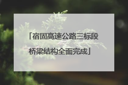 宿固高速公路三标段桥梁结构全面完成