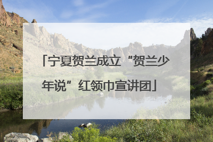 宁夏贺兰成立“贺兰少年说”红领巾宣讲团