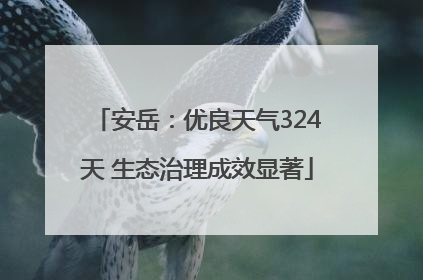 安岳：优良天气324天 生态治理成效显著