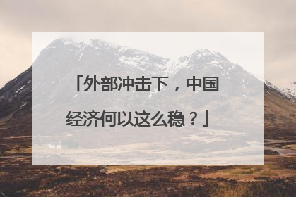 外部冲击下，中国经济何以这么稳？