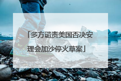 多方谴责美国否决安理会加沙停火草案