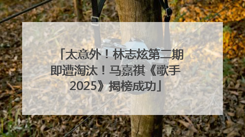 太意外！林志炫第二期即遭淘汰！马嘉祺《歌手2025》揭榜成功
