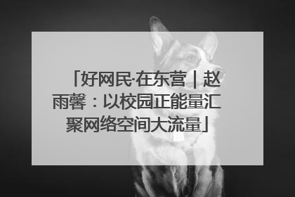 好网民·在东营｜赵雨馨：以校园正能量汇聚网络空间大流量
