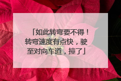 如此转弯要不得！转弯速度有点快，驶至对向车道，撞了