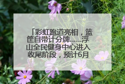 彩虹跑道亮相，篮筐自带计分牌……浮山全民健身中心进入收尾阶段，预计6月30日试运营