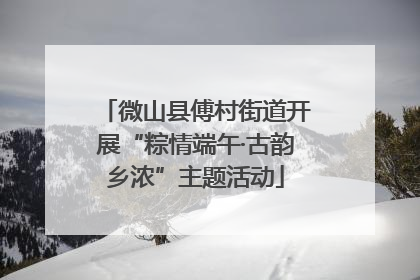 微山县傅村街道开展“粽情端午·古韵乡浓”主题活动