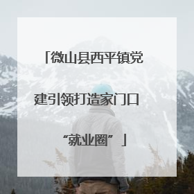 微山县西平镇党建引领打造家门口“就业圈”
