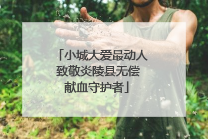 小城大爱最动人 致敬炎陵县无偿献血守护者