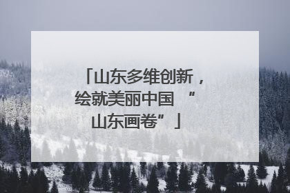 山东多维创新，绘就美丽中国 “山东画卷”