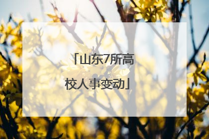 山东7所高校人事变动