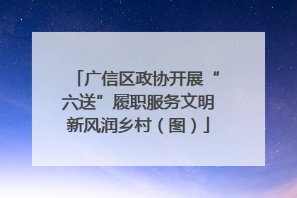 广信区政协开展“六送”履职服务文明新风润乡村（图）