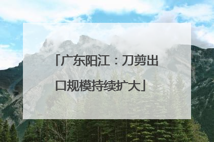 广东阳江：刀剪出口规模持续扩大