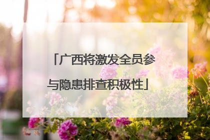 广西将激发全员参与隐患排查积极性