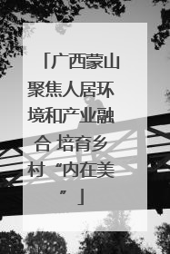 广西蒙山聚焦人居环境和产业融合 培育乡村“内在美”