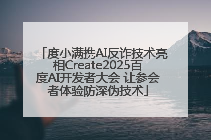 度小满携AI反诈技术亮相Create2025百度AI开发者大会 让参会者体验防深伪技术