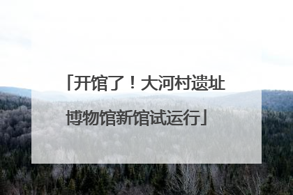 开馆了！大河村遗址博物馆新馆试运行