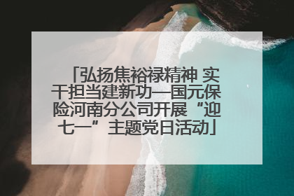 弘扬焦裕禄精神 实干担当建新功—国元保险河南分公司开展“迎七一”主题党日活动