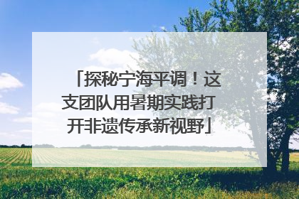 探秘宁海平调！这支团队用暑期实践打开非遗传承新视野