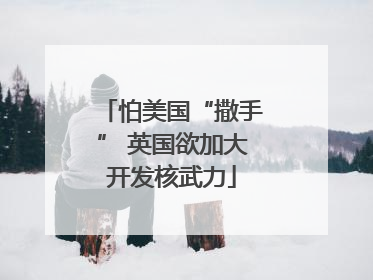 怕美国“撒手” 英国欲加大开发核武力