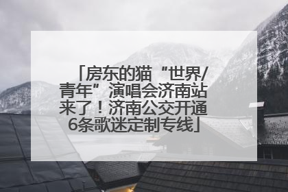 房东的猫“世界/青年”演唱会济南站来了！济南公交开通6条歌迷定制专线