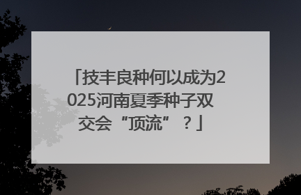 技丰良种何以成为2025河南夏季种子双交会“顶流”？