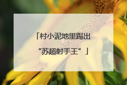村小泥地里踢出“苏超射手王”