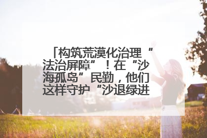 构筑荒漠化治理“法治屏障”!在“沙海孤岛”民勤,他们这样守护“沙退绿进”的生态奇迹