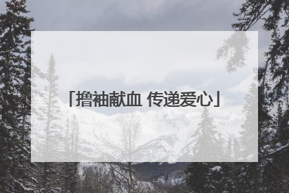 撸袖献血 传递爱心